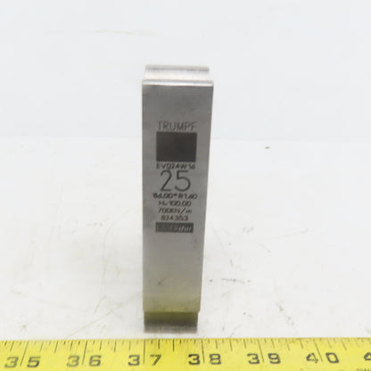 Trumpf 824353 EV024W16 Brake Press Die 86° 25mm Wide R1.60 H=100mm Laser dur