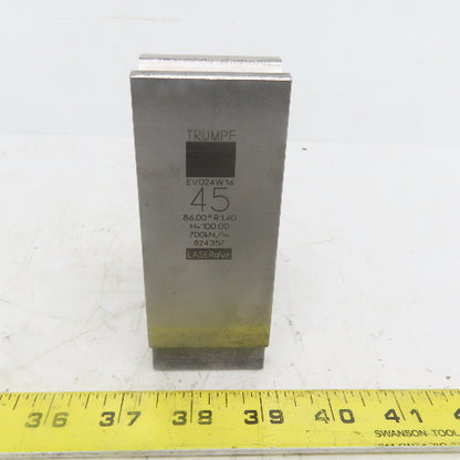 Trumpf 824357 EV024W16 Brake Press Die 86° 45mm Wide R1.60 H=100mm Laser dur