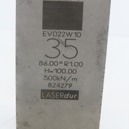 Trumpf 824279 EV022W10 Brake Press Die 86° 35mm Wide R1.00 H=100mm Laser dur