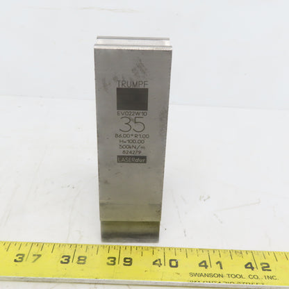 Trumpf 824279 EV022W10 Brake Press Die 86° 35mm Wide R1.00 H=100mm Laser dur