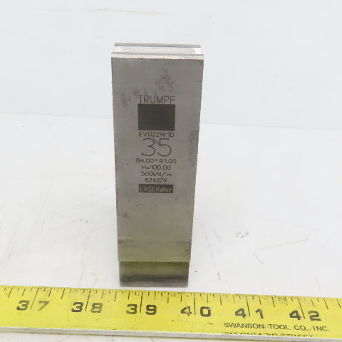 Trumpf 824279 EV022W10 Brake Press Die 86° 35mm Wide R1.00 H=100mm Laser dur