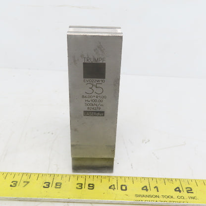 Trumpf 824279 EV022W10 Brake Press Die 86° 35mm Wide R1.00 H=100mm Laser dur