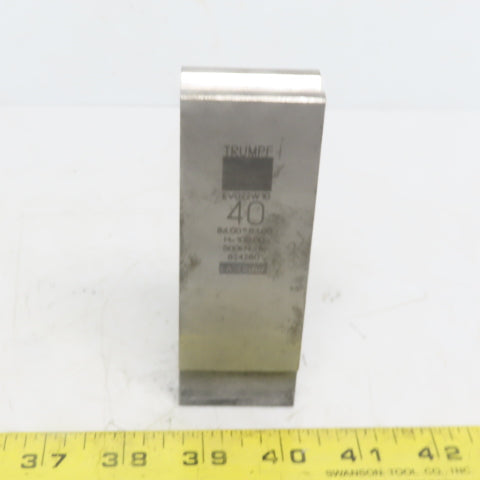 Trumpf 8242780 EV022W10 Brake Press Die 86° 40mm Wide R1.00 H=100mm Laser dur