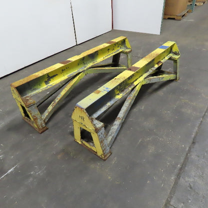 5' x 3-1/2" Wide Heavy Duty Steel I-Beam Custom Sawhorse Stand Set 18" Tall