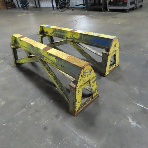 5' x 3-1/2" Wide Heavy Duty Steel I-Beam Custom Sawhorse Stand Set 18" Tall
