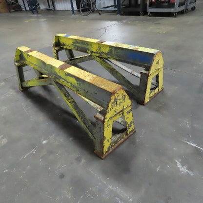 5' x 3-1/2" Wide Heavy Duty Steel I-Beam Custom Sawhorse Stand Set 18" Tall