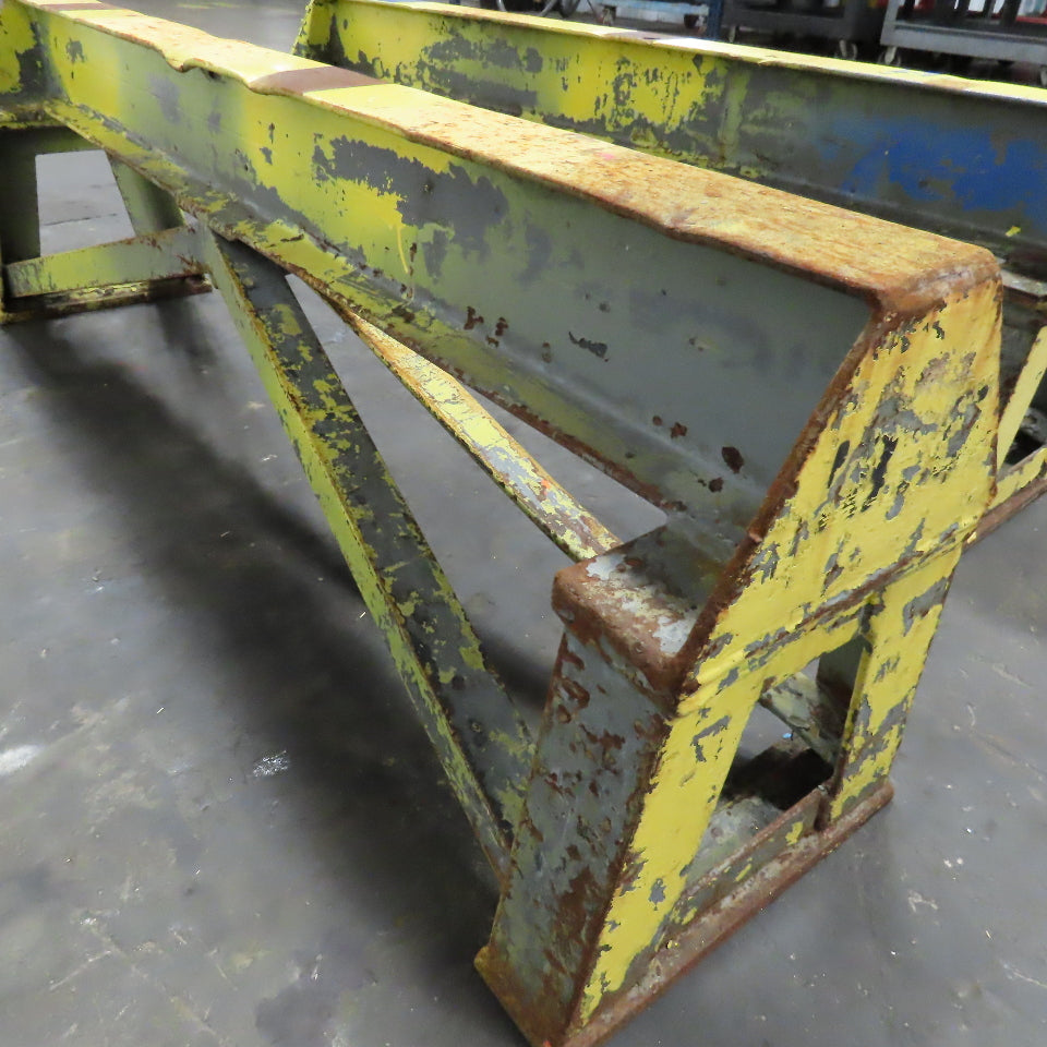 5' x 3-1/2" Wide Heavy Duty Steel I-Beam Custom Sawhorse Stand Set 18" Tall