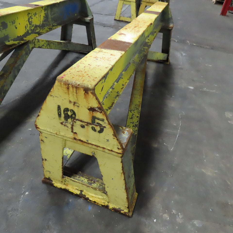 5' x 3-1/2" Wide Heavy Duty Steel I-Beam Custom Sawhorse Stand Set 18" Tall