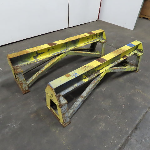 5' x 3-1/2" Wide Heavy Duty Steel I-Beam Custom Sawhorse Stand Set 18" Tall