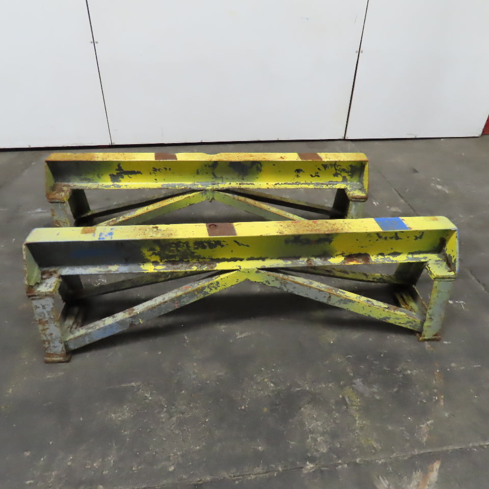 5' x 3-1/2" Wide Heavy Duty Steel I-Beam Custom Sawhorse Stand Set 18" Tall