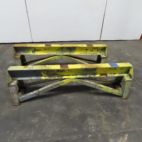 5' x 3-1/2" Wide Heavy Duty Steel I-Beam Custom Sawhorse Stand Set 18" Tall
