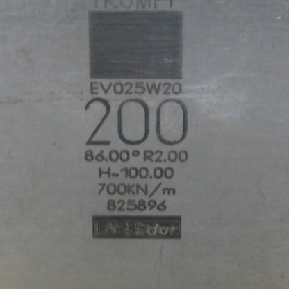 Trumpf 825896 EV025W20 Brake Press Die 86° 200mm Wide R2.00 H=100mm Laser dur