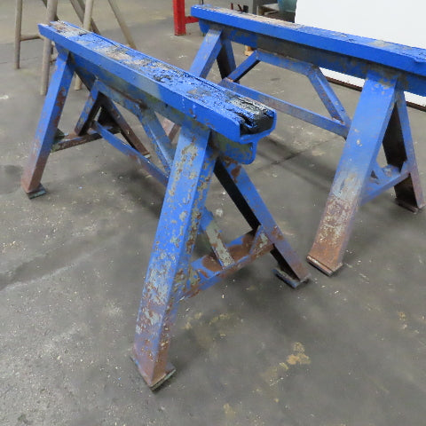 48" x 4" Wide Medium Duty Steel Custom Sawhorse Stand Set 28-1/2" Tall