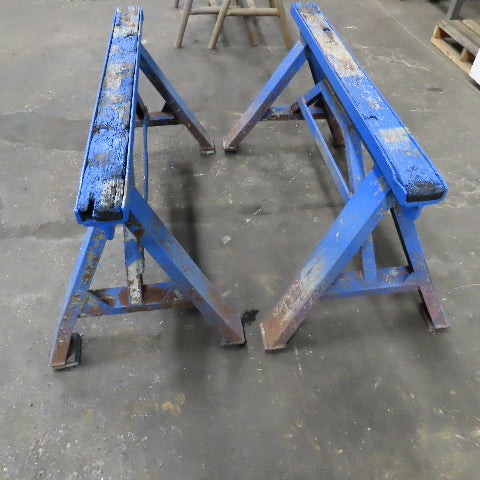 48" x 4" Wide Medium Duty Steel Custom Sawhorse Stand Set 28-1/2" Tall