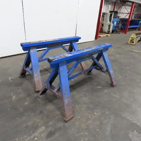 48" x 4" Wide Medium Duty Steel Custom Sawhorse Stand Set 28-1/2" Tall