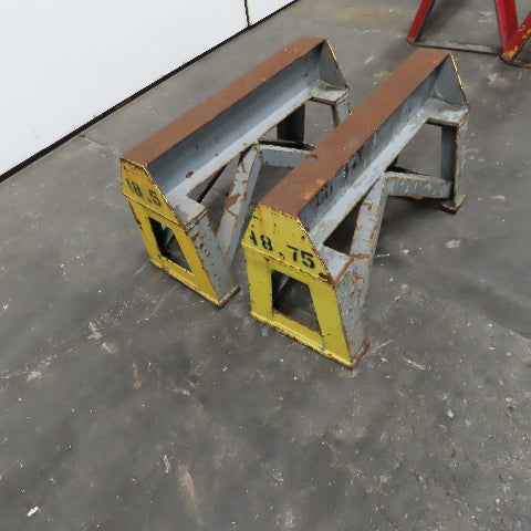 30" x 3-1/2" Wide Heavy Duty Steel I-Beam Custom Sawhorse Stand Set 18.5" Tall