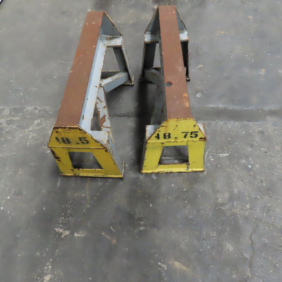30" x 3-1/2" Wide Heavy Duty Steel I-Beam Custom Sawhorse Stand Set 18.5" Tall