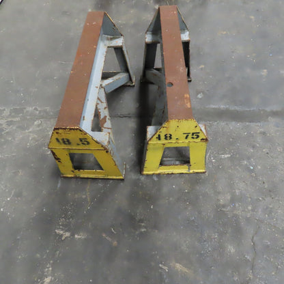 30" x 3-1/2" Wide Heavy Duty Steel I-Beam Custom Sawhorse Stand Set 18.5" Tall