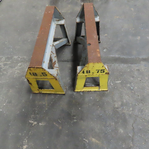 30" x 3-1/2" Wide Heavy Duty Steel I-Beam Custom Sawhorse Stand Set 18.5" Tall