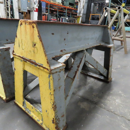 30" x 3-1/2" Wide Heavy Duty Steel I-Beam Custom Sawhorse Stand Set 18.5" Tall
