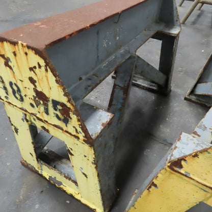30" x 3-1/2" Wide Heavy Duty Steel I-Beam Custom Sawhorse Stand Set 18.5" Tall
