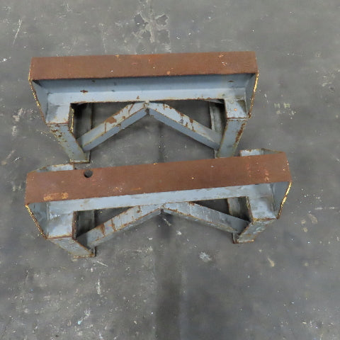 30" x 3-1/2" Wide Heavy Duty Steel I-Beam Custom Sawhorse Stand Set 18.5" Tall