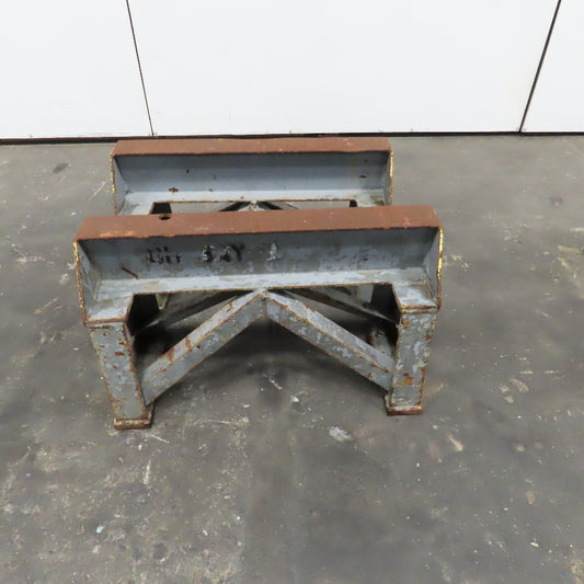 30" x 3-1/2" Wide Heavy Duty Steel I-Beam Custom Sawhorse Stand Set 18.5" Tall