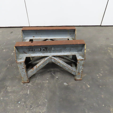 30" x 3-1/2" Wide Heavy Duty Steel I-Beam Custom Sawhorse Stand Set 18.5" Tall
