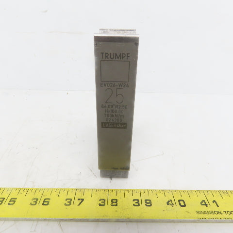 Trumpf 824388 EV026W24 Brake Press Die 86° 25mm Wide R2.50 H=100mm Laser dur