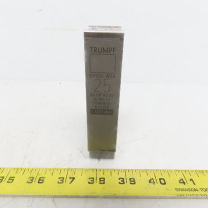 Trumpf 824388 EV026W24 Brake Press Die 86° 25mm Wide R2.50 H=100mm Laser dur
