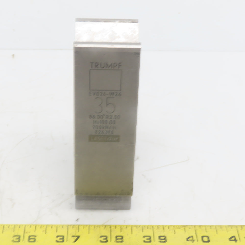 Trumpf 824390 EV026W24 Brake Press Die 86° 35mm Wide R2.50 H=100mm Laser dur