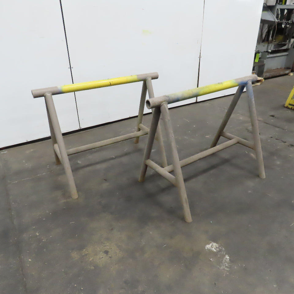 42" x 2-1/4" OD Tubular Steel Medium Duty Custom Sawhorse Stand Set 32" Tall