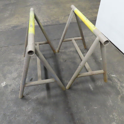 42" x 2-1/4" OD Tubular Steel Medium Duty Custom Sawhorse Stand Set 32" Tall
