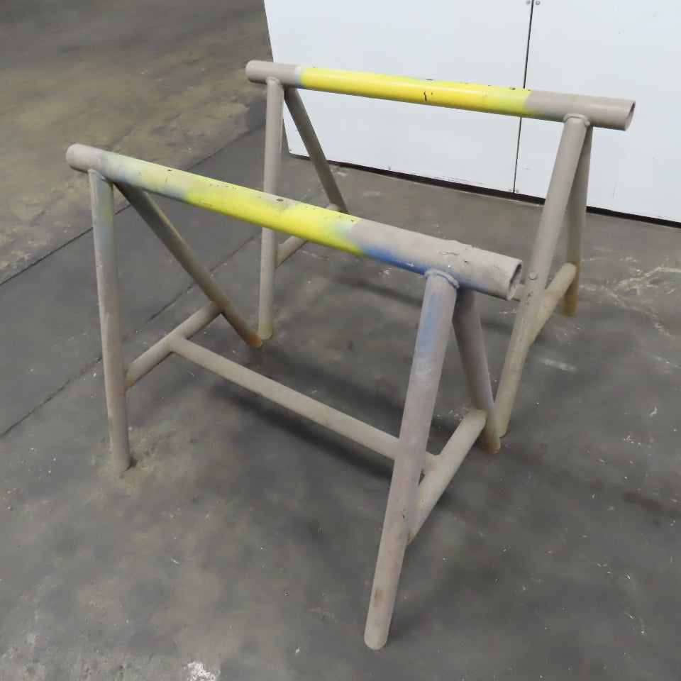 42" x 2-1/4" OD Tubular Steel Medium Duty Custom Sawhorse Stand Set 32" Tall