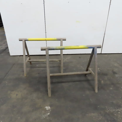 42" x 2-1/4" OD Tubular Steel Medium Duty Custom Sawhorse Stand Set 32" Tall