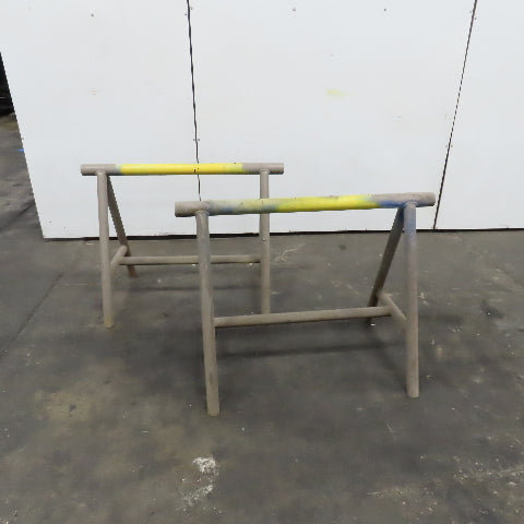 42" x 2-1/4" OD Tubular Steel Medium Duty Custom Sawhorse Stand Set 32" Tall