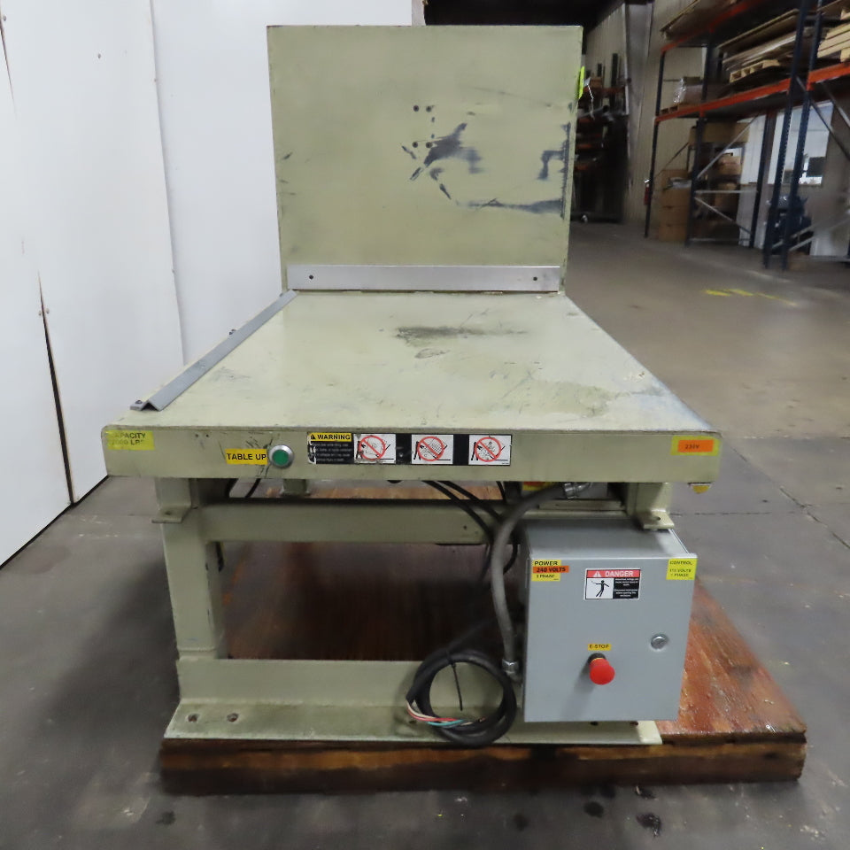 Southworth T2-90 2000Lbs. Ergonomic Unloader Tilt Table 52" x 36" 90°  230V 3Ph