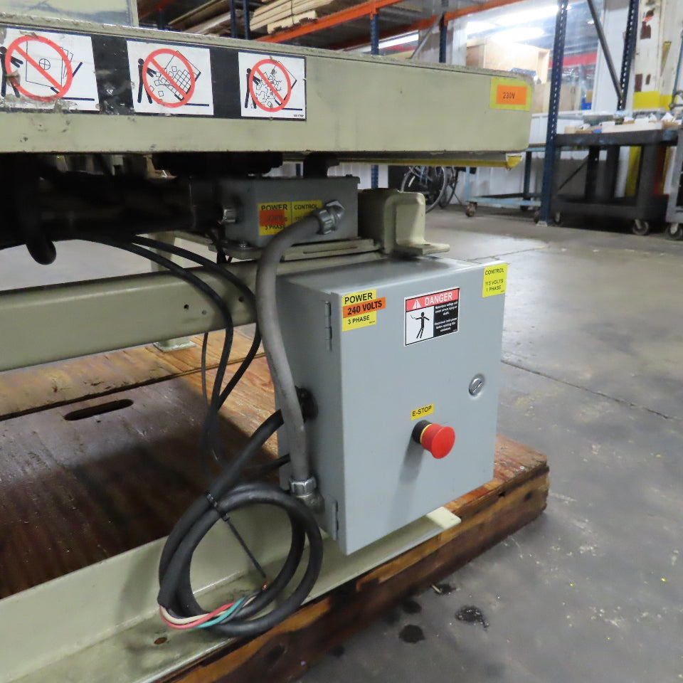Southworth T2-90 2000Lbs. Ergonomic Unloader Tilt Table 52" x 36" 90°  230V 3Ph