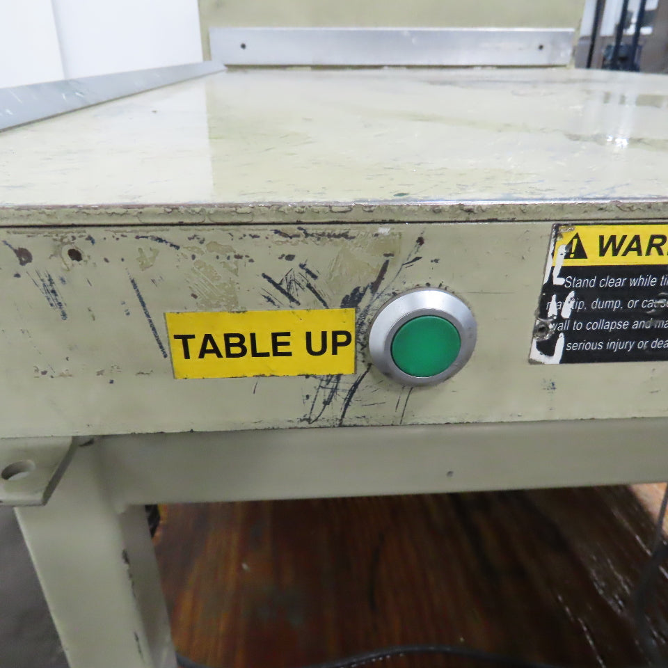Southworth T2-90 2000Lbs. Ergonomic Unloader Tilt Table 52" x 36" 90°  230V 3Ph