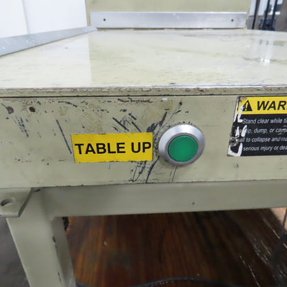 Southworth T2-90 2000Lbs. Ergonomic Unloader Tilt Table 52" x 36" 90°  230V 3Ph