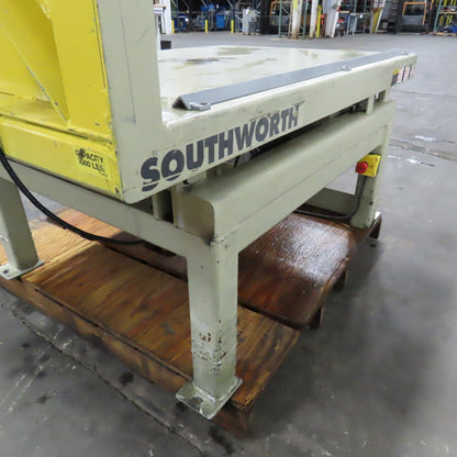 Southworth T2-90 2000Lbs. Ergonomic Unloader Tilt Table 52" x 36" 90°  230V 3Ph