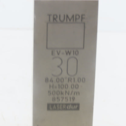 Trumpf 8257519 EVW10 Brake Press Die 84° 30mm Wide R1.00 H=100mm Laser dur
