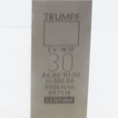 Trumpf 8257519 EVW10 Brake Press Die 84° 30mm Wide R1.00 H=100mm Laser dur