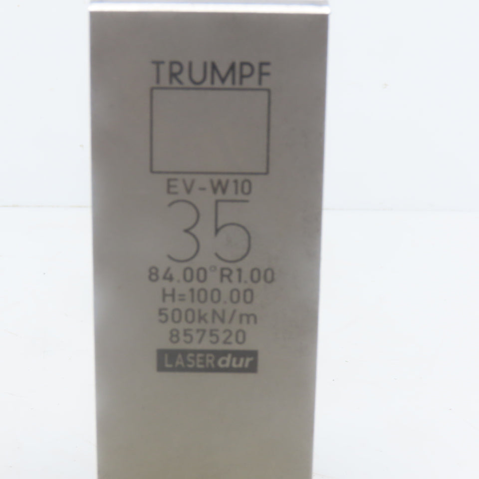 Trumpf 8257520 EVW10 Brake Press Die 84° 35mm Wide R1.00 H=100mm Laser dur