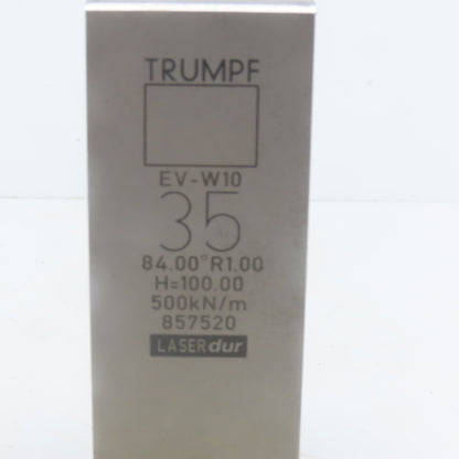 Trumpf 8257520 EVW10 Brake Press Die 84° 35mm Wide R1.00 H=100mm Laser dur