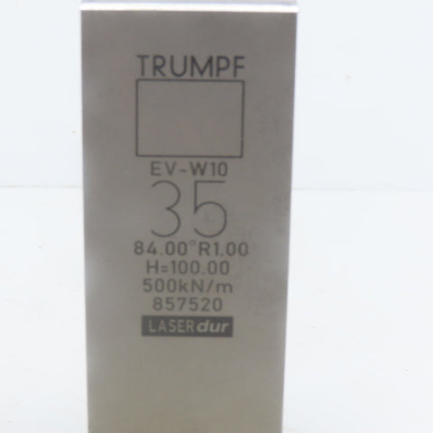 Trumpf 8257520 EVW10 Brake Press Die 84° 35mm Wide R1.00 H=100mm Laser dur