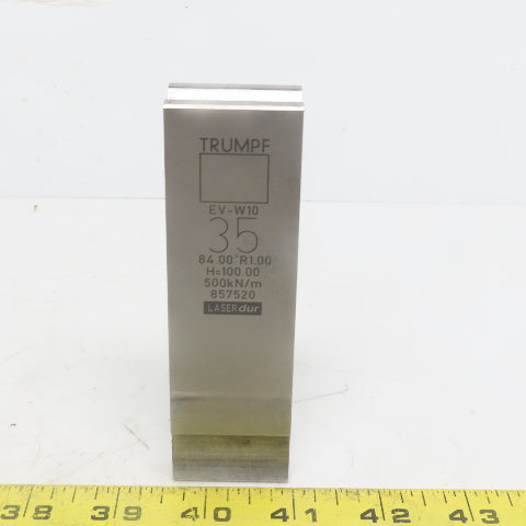 Trumpf 8257520 EVW10 Brake Press Die 84° 35mm Wide R1.00 H=100mm Laser dur