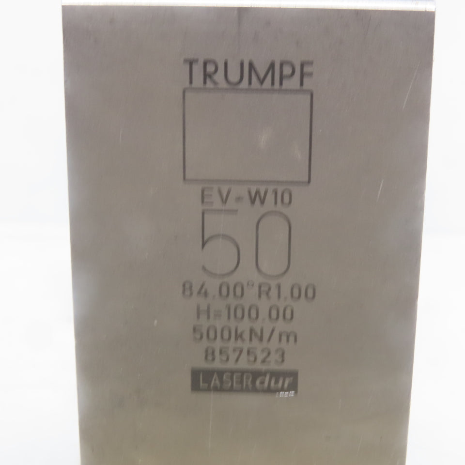 Trumpf 8257523 EVW10 Brake Press Die 84° 50mm Wide R1.00 H=100mm Laser dur