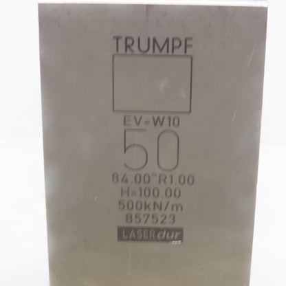 Trumpf 8257523 EVW10 Brake Press Die 84° 50mm Wide R1.00 H=100mm Laser dur