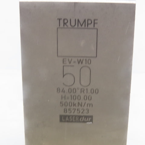 Trumpf 8257523 EVW10 Brake Press Die 84° 50mm Wide R1.00 H=100mm Laser dur